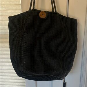 World Market Jute Cotton Bucket Shoulder Tote Picnic Bag Purse